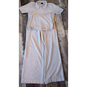 On Twelfth Women's Size Large Gray Short Sleeved Sweater Set